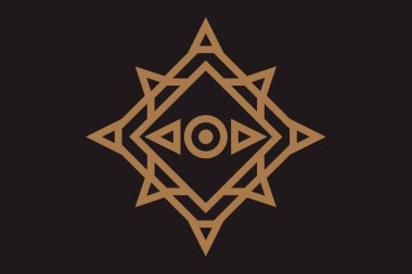 Kutsal sembolleri tasarım - soyut geometrik şekil