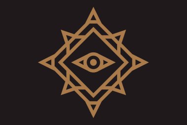 Kutsal sembolleri tasarım - soyut geometrik şekil