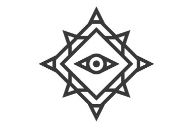 Kutsal sembolleri tasarım - soyut geometrik şekil