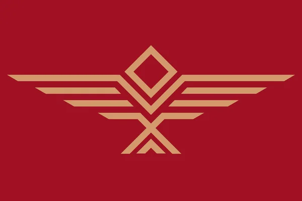 Minimale Eagle Logo Voor Afdrukken Shirt — Stockvector