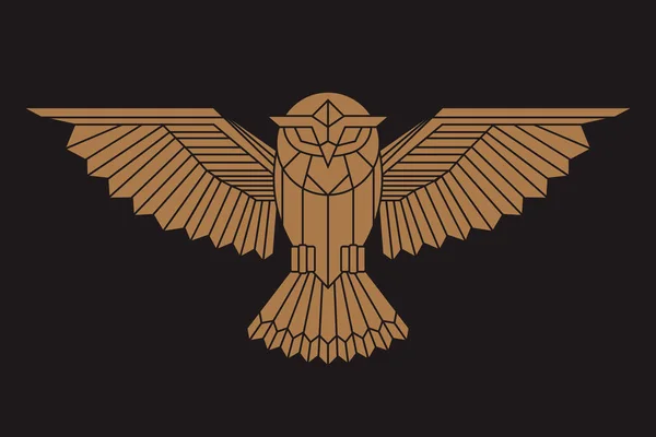 フクロウのロゴ ベクトル図 — ストックベクタ