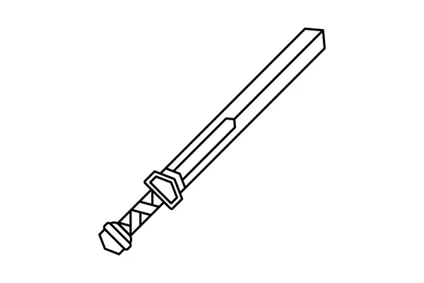 Espada Del Icono Del Vector Rey Vikingo — Vector de stock