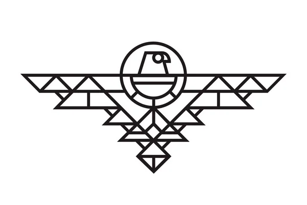 Орел Абстрактних Логотип Вектор Шаблон Оформлення Лінійному Стилі Яструб Lineart — стоковий вектор