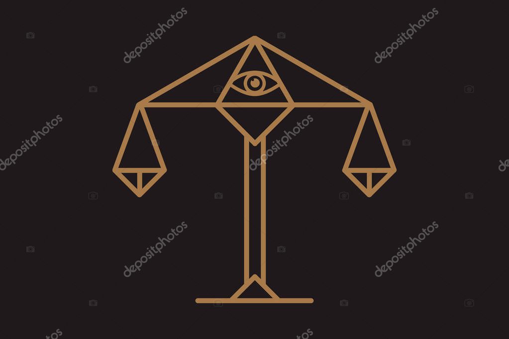 Libra judges and the Masonic eye in the triangle
