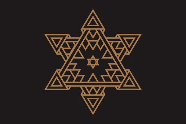 Золото Модний Hipster Ікони Логотипів Релігія Філософія Духовність Набір Символів — стоковий вектор