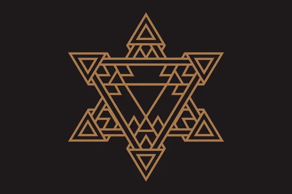 Arany Divatos Csípő Ikonok Logók Vallás Filozófia Spiritualitás Okkult Szimbólumok — Stock Vector