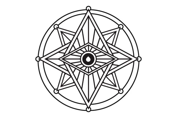 신비로운 상징입니다 연금술 신비로운 철학적 포스터 전단지 상투적인 디자인에 점성술 — 스톡 벡터