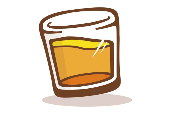 Stacks Alcohol Illustration Flat Style — Stock Vector