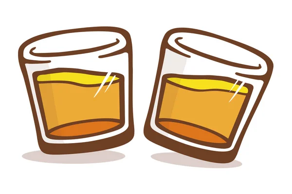 Stacks Alcohol Illustration Flat Style — Stock Vector