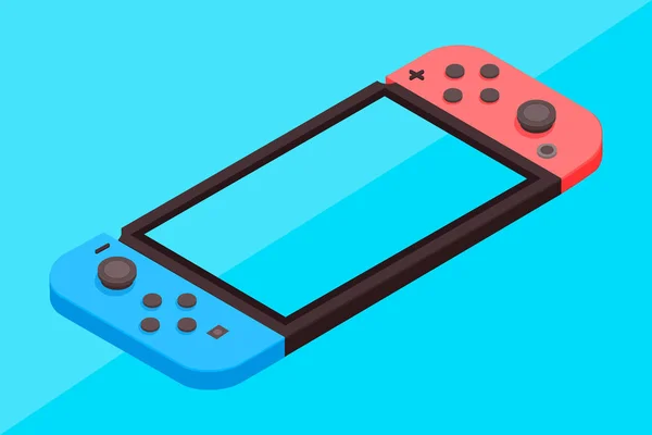 Console Jeu Vidéo Illustration Vectorielle Gamepad Isométrique — Image vectorielle