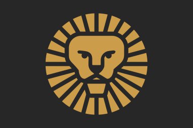 bir aslan bir daire şeklinde marka logosu