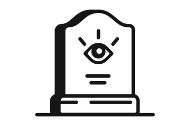 Taş mezar taşı oyulmuş bir Masonik gözle