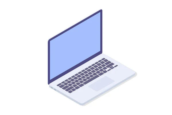 Modern Outdoor Laptop Isometric Vector Illustration — Stock Vector