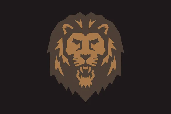 Lion Head Wektor Szablon Logo Kreatywnej Ilustracji Zwierzę Dziki Kot — Wektor stockowy