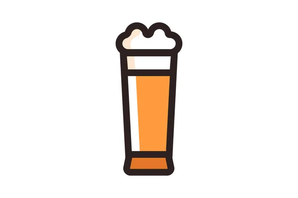 Beer Festival Beer Glass Vector Illustration Flat Style — Stock Vector