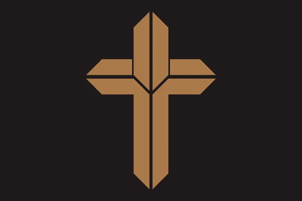 Cross of christian religion. Isolated orthodoxy and catholicism divine symbol in shape of cross, Jesus Christ and God, faith sign. Church and pray, religion and resurrection