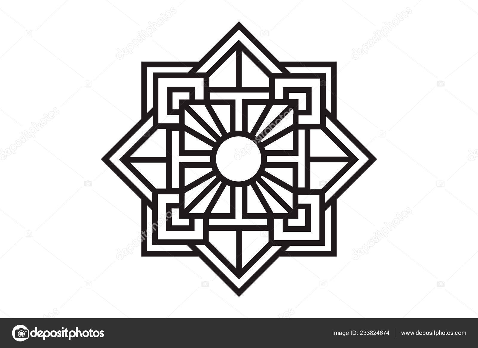 Download Abstract Emblem Trendy Linear Style Sun Sacred Icon Geometric Vector Vector Image By C Ratomich Vector Stock 233824674