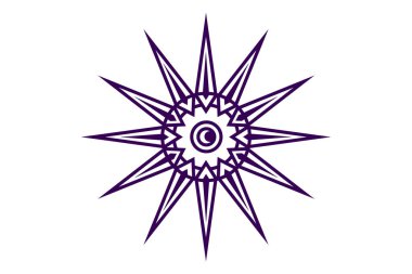 Soyut sun vektör, geometrik tasarım, yıldızlı tasarım