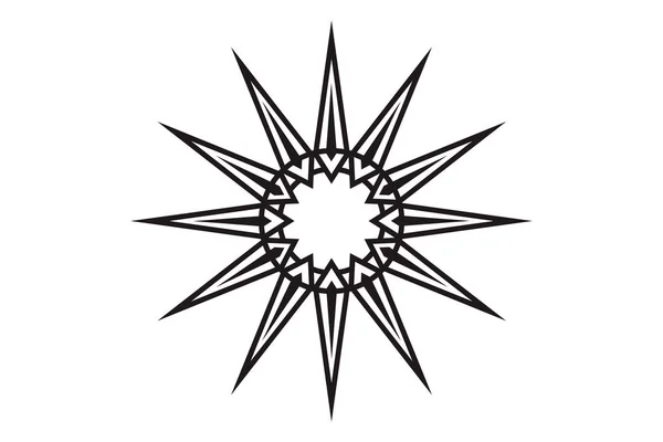 Vettore Solare Astratto Disegno Geometrico Disegno Stellare — Vettoriale Stock