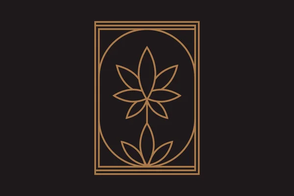 Cannabis Leaf Line Art Logo design inspiration