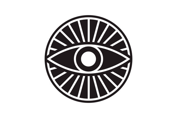 New World Order. Eye of Providence.Conspiracy theory. Masonic and esoteric, religion, spirituality, occultism symbol.All Seeing icon illustration. The symbol of the Illuminati eye.
