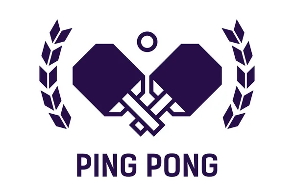 Ping Pong logotype. Ping pong icon. Vector table tennis logo or symbol. Playing rackets for Ping Pong