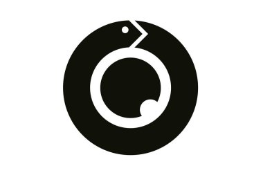 Ouroboros sihirli sembolü. All-gören göz merkezi ve kuyruk ısırma bir halka şeklinde yılan