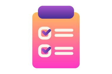 Simge Pano denetim listesi veya metin ile onay işareti ile belge