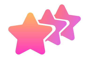 Beyaz arka plandaki yıldız biçiminde degrade simge derecelendirmesi