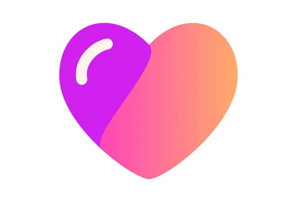 Gusta Corazón Icono Transmisión Vivo Vídeo Chat Gusta Redes Sociales — Vector de stock