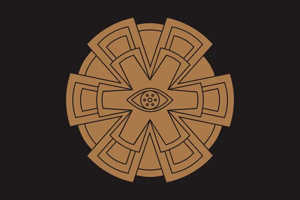 Symbole Alchimie Géométrique Vectorielle Avec Oeil Soleil Signes Occultes Mystiques — Image vectorielle