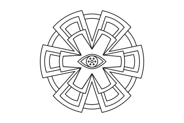 Векторный Геометрический Алхимический Символ Глазом Солнцем Абстрактные Оккультные Мистические Признаки Лицензионные Стоковые Иллюстрации