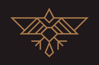 Kartal geometrik tasarım, kartal kanatları vektör logosu