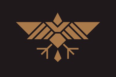 Kartal geometrik tasarım, kartal kanatları vektör logosu