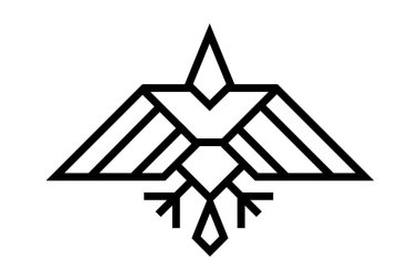 Kartal geometrik tasarım, kartal kanatları vektör logosu