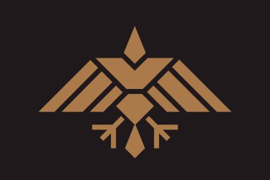 Kartal geometrik tasarım, kartal kanatları vektör logosu