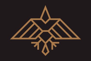 Kartal geometrik tasarım, kartal kanatları vektör logosu