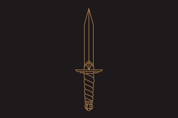 Sword Designs Metal Sword European Straight Swords European Straight Swords — Stock Vector