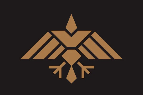 Eagle Geometryczne Wzornictwo Orzeł Skrzydła Wektor Logo — Wektor stockowy