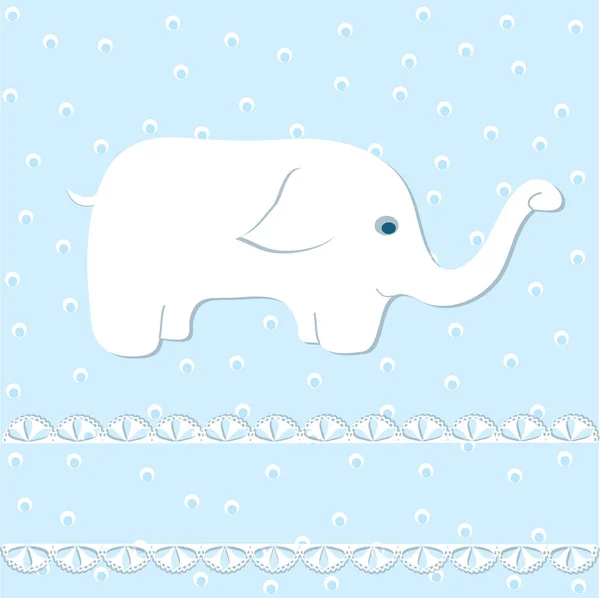 Elephant on blue background