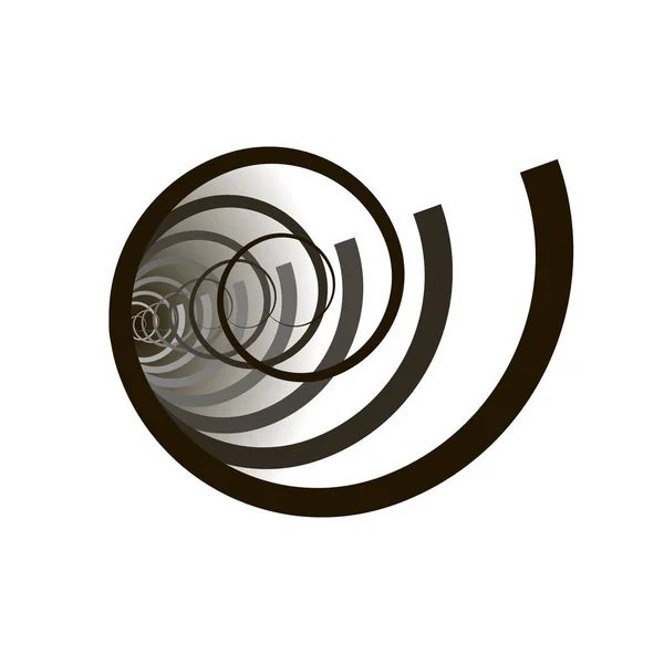 Espirales negras sobre fondo blanco — Vector de stock