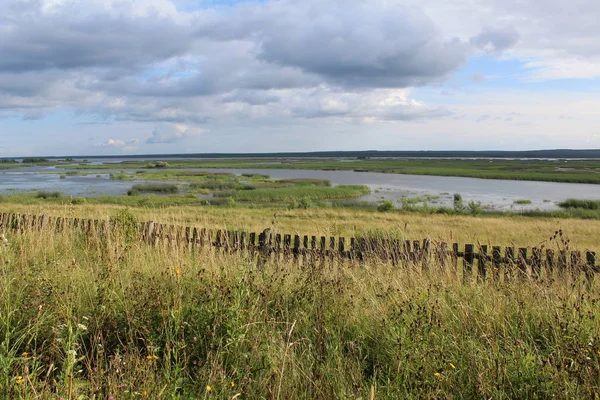 Beautiful Landscape Summer River Blue Sky Photo Landscape River Perm — Stock Photo, Image