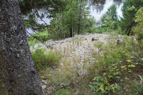 güzel Ural manzara nehir ve dağ manzarası / güzel manzara nerede Usva nehir akar Perm bölgesinde. Nehir kıyısı Dağları, ormanları, açıklık alanlar. Hızlı akım ile su. Ural Nehri çok güzel olacak. Rus Doğa fotoğrafı.