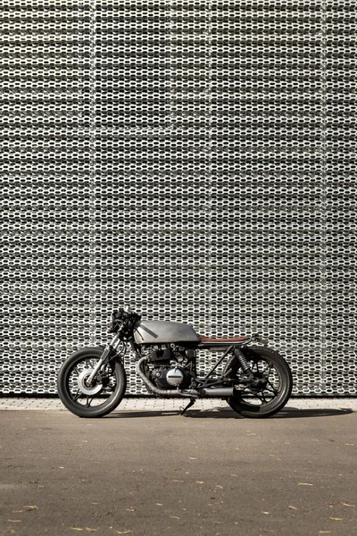 Old Motorcycle Parking Gray Wall Industrial Building Everything Ready Having — Stock Photo, Image