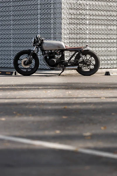 Artigianato Parcheggio Moto Vicino Muro Finanza Edificio Tutto Pronto Divertirsi — Foto Stock