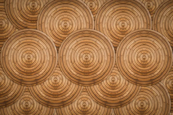 Beautiful Texture Wooden Rings Warm Color — Stock Photo, Image