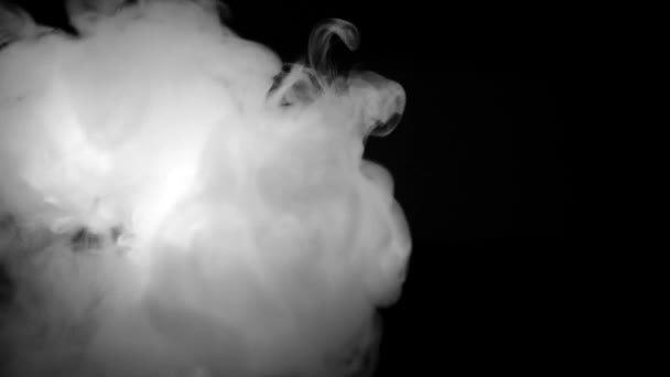 Powoli Pojawiających Się Biało Czarny Dym Zwolnionym Tempie Dym Hookah8 — Wideo stockowe
