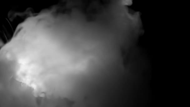 Powoli Pojawiających Się Biało Czarny Dym Zwolnionym Tempie Dym Hookah8 — Wideo stockowe