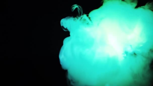 Slowly Appearing Bluish Smoke Slow Motion Smoke Hookah — Stock Video