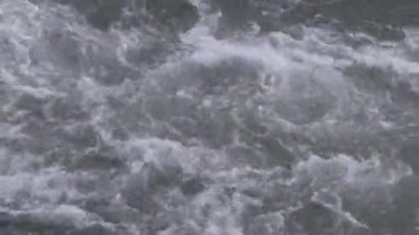 Şehir nehir rapids ile. Güçlü akım. Yaz günü